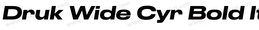Druk Wide Cyr Bold Italic字体转换
